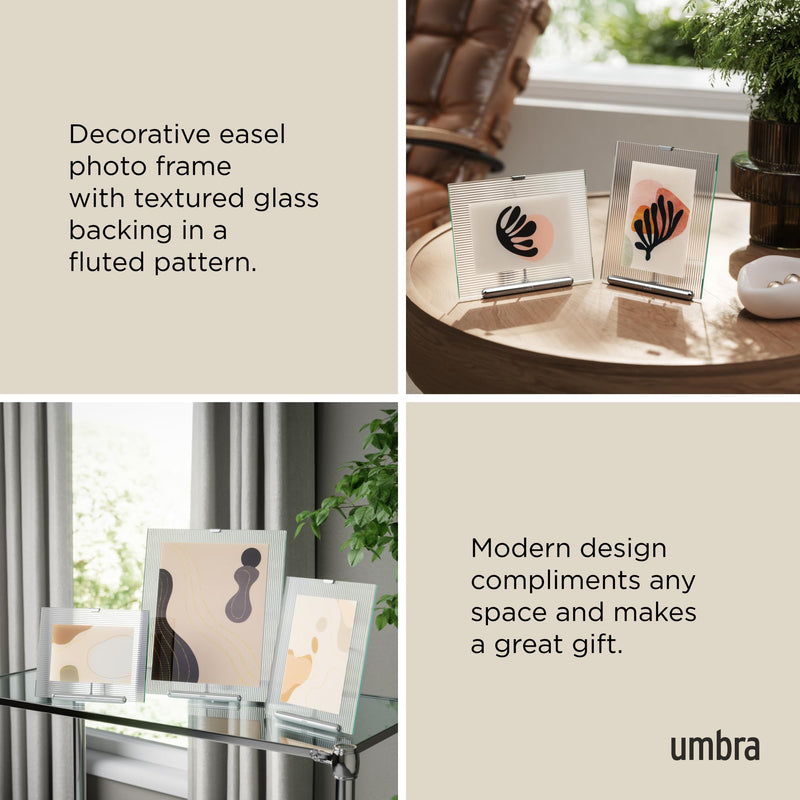 UMBRA - Flute Picture Frame Home & Kitchen Chrome 4x6"