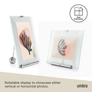 UMBRA - Flute Picture Frame Home & Kitchen Chrome 4x6"