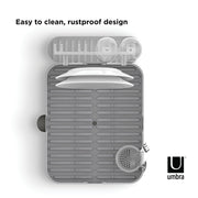 UMBRA - Holster Dish Rack | Over - Sink Drying Organizer with Cutlery Holder and Drip Tray Home & Kitchen Charcoal