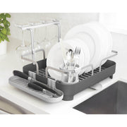 UMBRA - Holster Dish Rack | Over - Sink Drying Organizer with Cutlery Holder and Drip Tray Home & Kitchen Charcoal