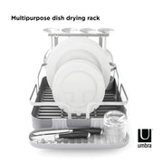 UMBRA - Holster Dish Rack | Over - Sink Drying Organizer with Cutlery Holder and Drip Tray Home & Kitchen Charcoal