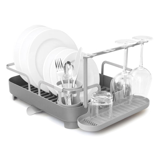 UMBRA - Holster Dish Rack | Over - Sink Drying Organizer with Cutlery Holder and Drip Tray Home & Kitchen Charcoal