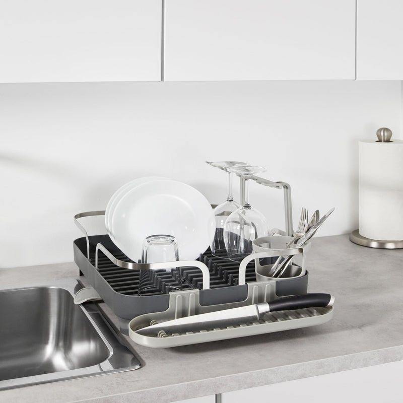 UMBRA - Holster Dish Rack | Over - Sink Drying Organizer with Cutlery Holder and Drip Tray Home & Kitchen Charcoal