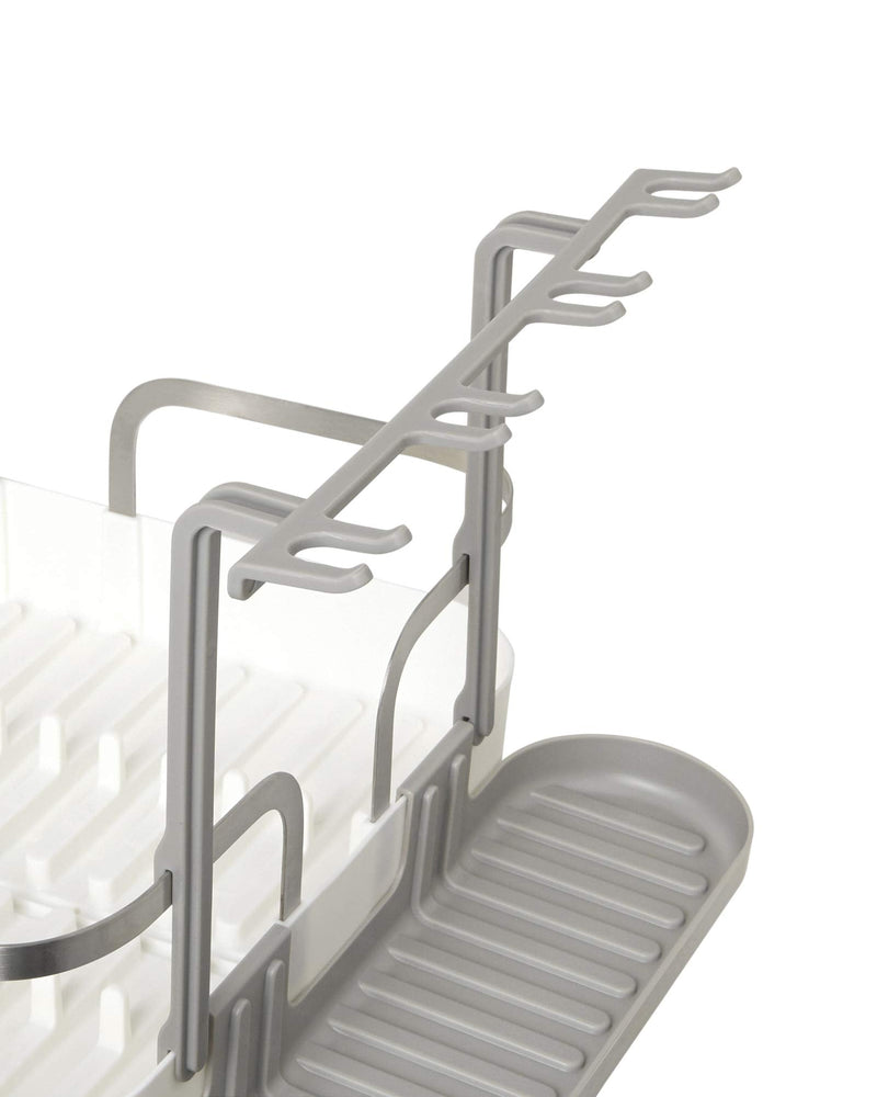 UMBRA - Holster Dish Rack | Over - Sink Drying Organizer with Cutlery Holder and Drip Tray Home & Kitchen White