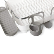 UMBRA - Holster Dish Rack | Over - Sink Drying Organizer with Cutlery Holder and Drip Tray Home & Kitchen White