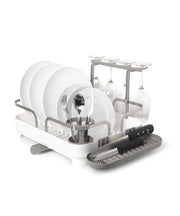 UMBRA - Holster Dish Rack | Over - Sink Drying Organizer with Cutlery Holder and Drip Tray Home & Kitchen White