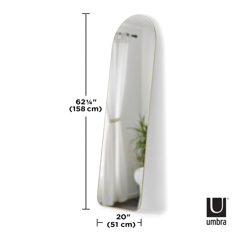 UMBRA - Hubba Arched Leaning & Wall Mirror Home & Kitchen Brass