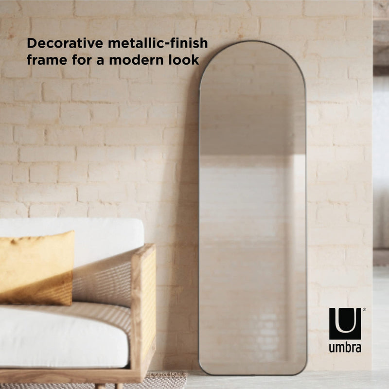 UMBRA - Hubba Arched Leaning & Wall Mirror Home & Kitchen Metallic Titanium
