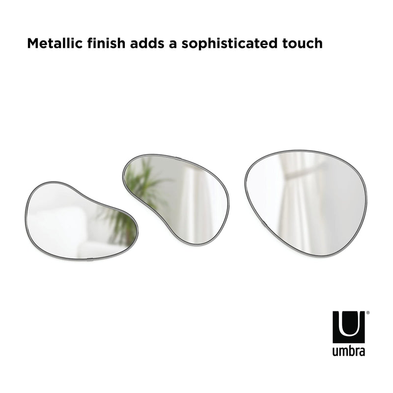 UMBRA - Hubba Pebble Wall Mirrors, Set of 3 Home & Kitchen Brass