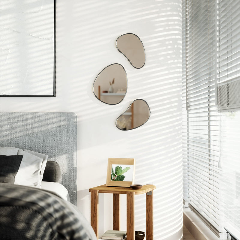 UMBRA - Hubba Pebble Wall Mirrors, Set of 3 Home & Kitchen Brass