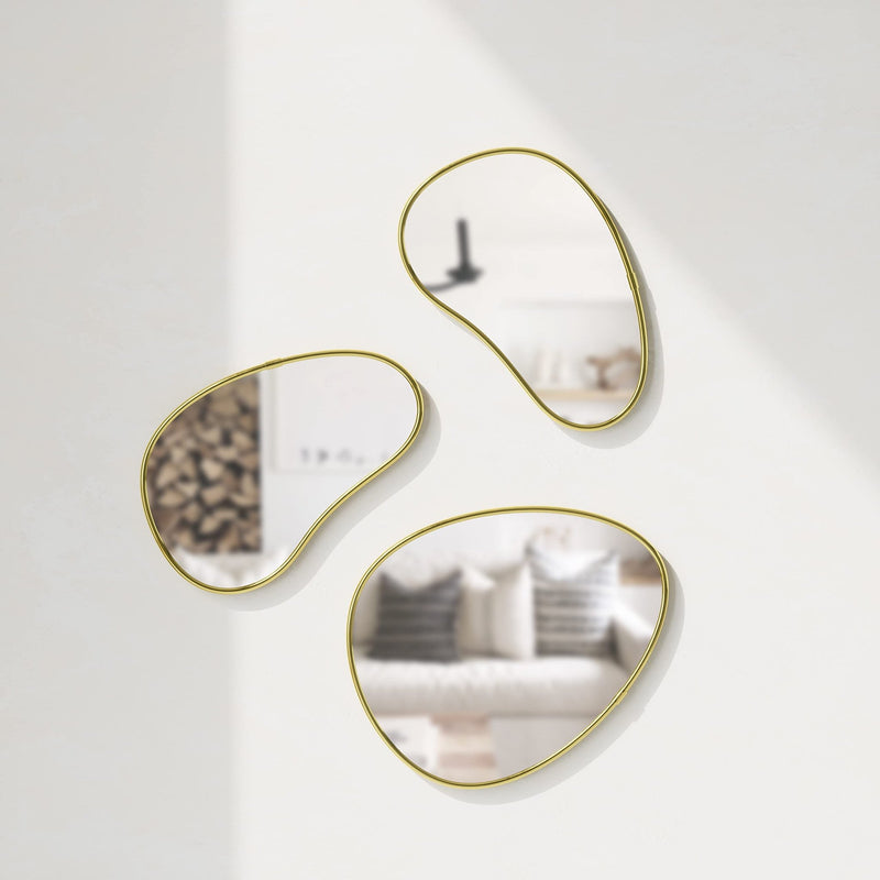 UMBRA - Hubba Pebble Wall Mirrors, Set of 3 Home & Kitchen Brass