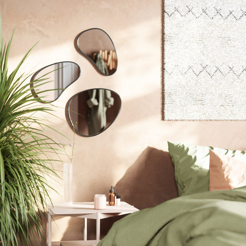 UMBRA - Hubba Pebble Wall Mirrors, Set of 3 Home & Kitchen Brass