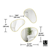 UMBRA - Hubba Pebble Wall Mirrors, Set of 3 Home & Kitchen Brass