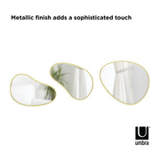 UMBRA - Hubba Pebble Wall Mirrors, Set of 3 Home & Kitchen Brass