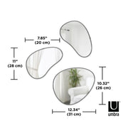 UMBRA - Hubba Pebble Wall Mirrors, Set of 3 Home & Kitchen Brass