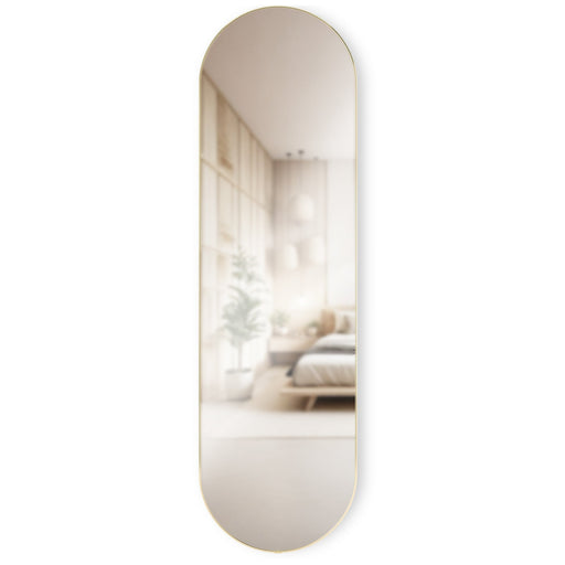 UMBRA - Hubba Pill Mirror 62x18 _ Brass / 62x18 Home & Kitchen