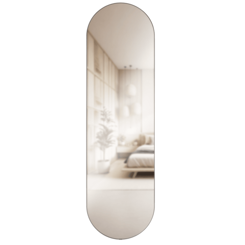 UMBRA - Hubba Pill Mirror 62x18 _ Metallic - Titanium / 62x18 Home & Kitchen