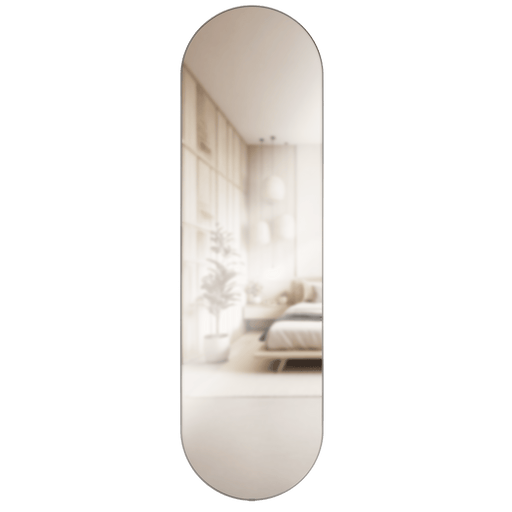 UMBRA - Hubba Pill Mirror 62x18 _ Metallic - Titanium / 62x18 Home & Kitchen