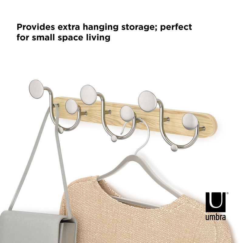 UMBRA - Melody 9 Wall Hook _ Natural - Nickel Home & Kitchen