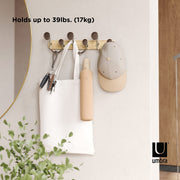 UMBRA - Melody 9 Wall Hook _ Natural - Nickel Home & Kitchen