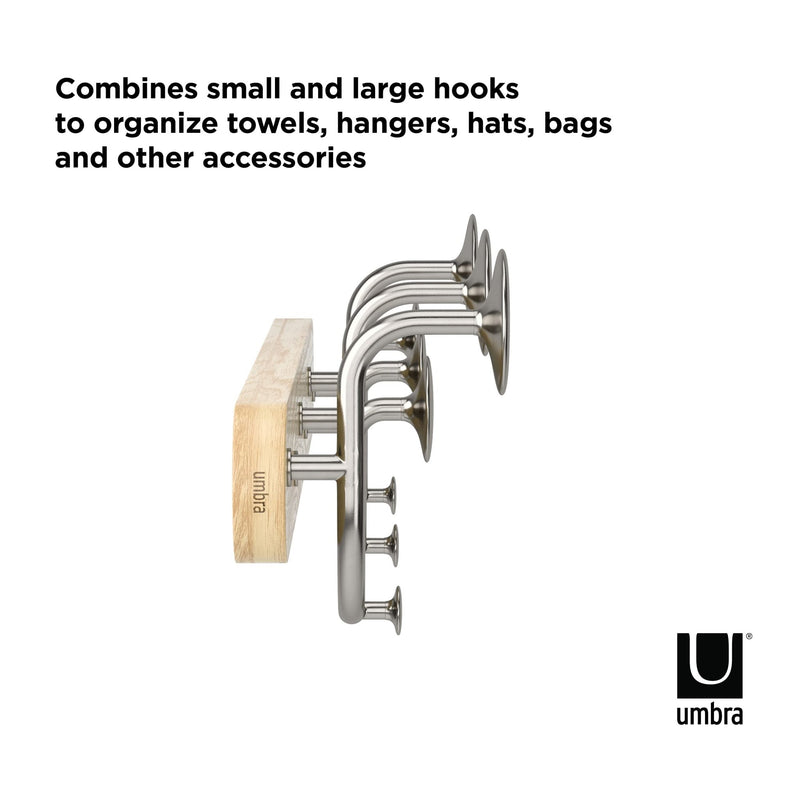 UMBRA - Melody 9 Wall Hook _ Natural - Nickel Home & Kitchen