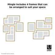 UMBRA - Mingle Wall Picture Frames, Set of 4 Home & Kitchen Natural