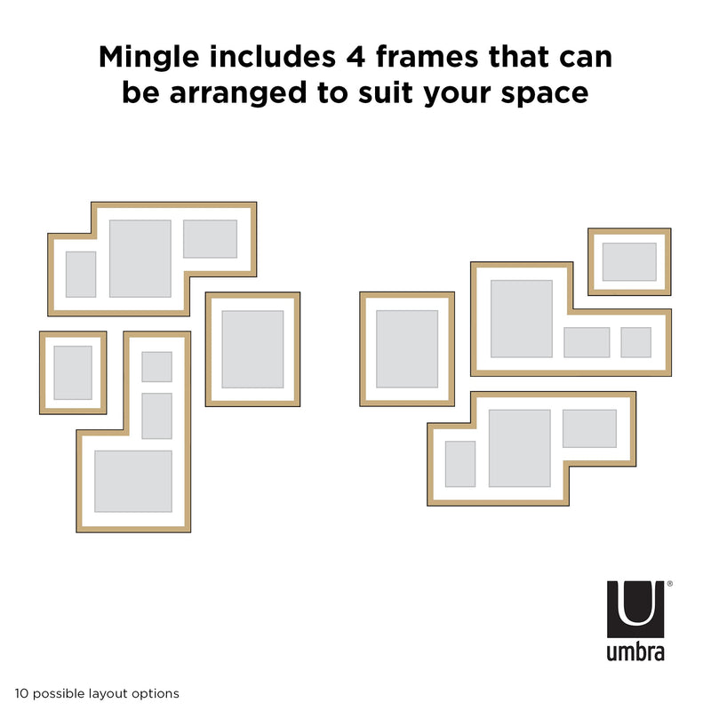 UMBRA - Mingle Wall Picture Frames, Set of 4 Home & Kitchen Natural