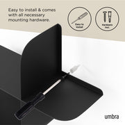 UMBRA - Montage Metal Wall Shelves | Set of 2 Home & Kitchen White