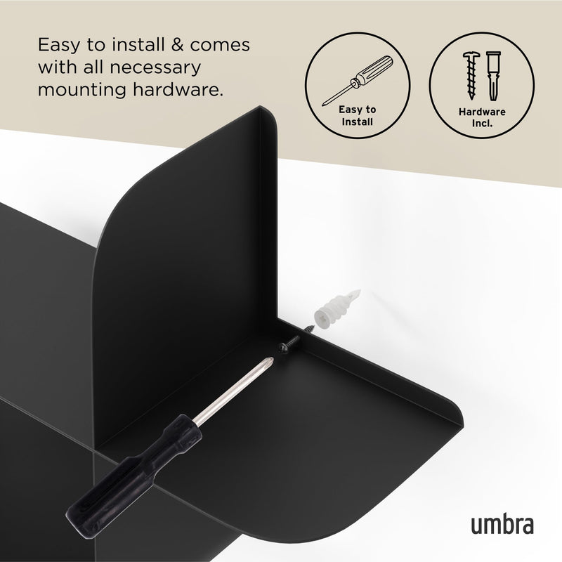 UMBRA - Montage Metal Wall Shelves | Set of 2 Home & Kitchen White