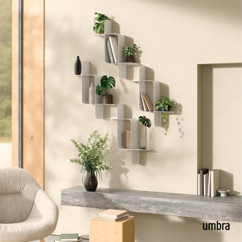 UMBRA - Montage Metal Wall Shelves | Set of 2 Home & Kitchen White