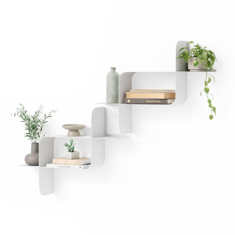 UMBRA - Montage Metal Wall Shelves | Set of 2 Home & Kitchen White