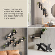 UMBRA - Montage Metal Wall Shelves | Set of 2 Home & Kitchen White