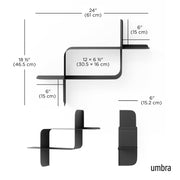 UMBRA - Montage Metal Wall Shelves | Set of 2 Home & Kitchen White