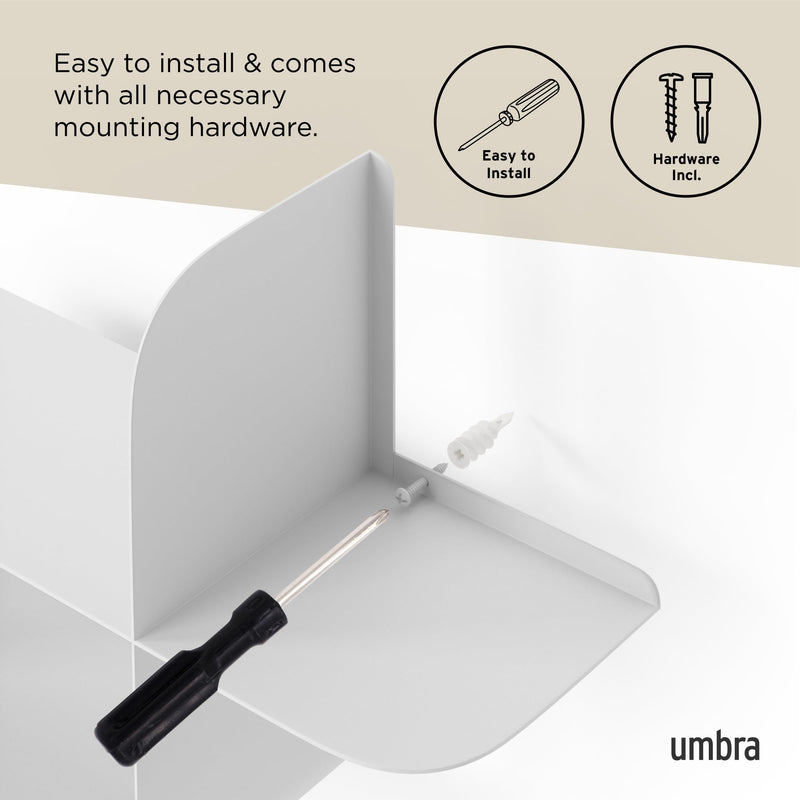 UMBRA - Montage Metal Wall Shelves | Set of 2 Home & Kitchen White