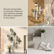 UMBRA - Montage Metal Wall Shelves | Set of 2 Home & Kitchen White