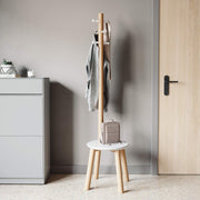 UMBRA - Pillar Stool and Coat Rack Home & Kitchen White - Natural