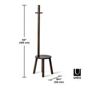 UMBRA - Pillar Stool and Coat Rack Home & Kitchen White - Natural