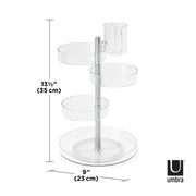 UMBRA - Pirouette Cosmetic Organizer Home & Kitchen Clear - Nickel
