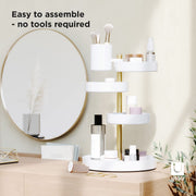 UMBRA - Pirouette Cosmetic Organizer Home & Kitchen White - Brass