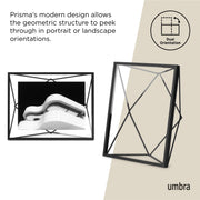 UMBRA - Prisma Picture Frame | Modern Geometric Photo Frame Home & Kitchen Black 5x7" (13x18 cm)