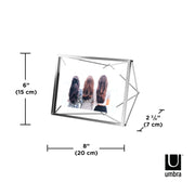 UMBRA - Prisma Picture Frame | Modern Geometric Photo Frame Home & Kitchen Chrome 4x6" (10x15 cm)
