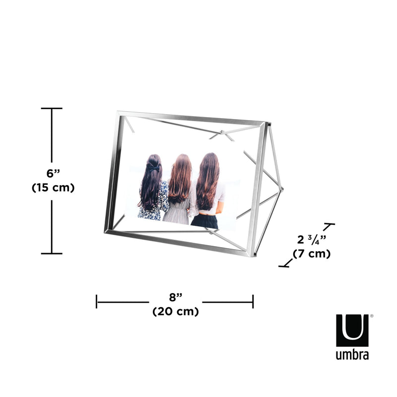UMBRA - Prisma Picture Frame | Modern Geometric Photo Frame Home & Kitchen Chrome 4x6" (10x15 cm)