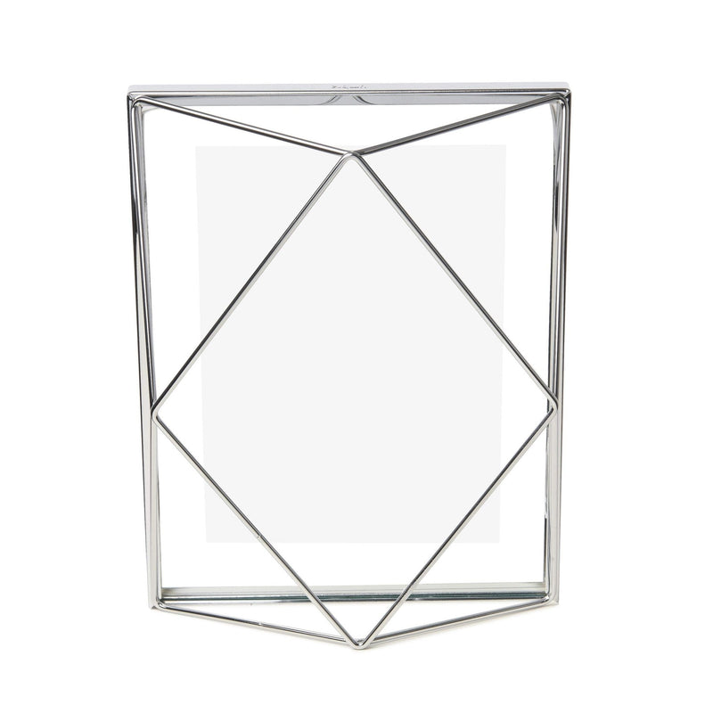 UMBRA - Prisma Picture Frame | Modern Geometric Photo Frame Home & Kitchen Chrome 5x7" (13x18 cm)
