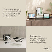 UMBRA - Prisma Picture Frame | Modern Geometric Photo Frame Home & Kitchen Chrome 8x10" (20x25 cm)