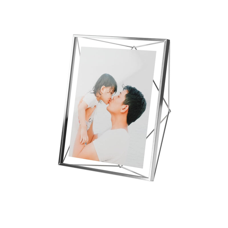 UMBRA - Prisma Picture Frame | Modern Geometric Photo Frame Home & Kitchen Chrome 8x10" (20x25 cm)