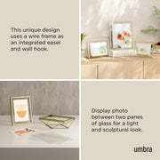 UMBRA - Prisma Picture Frame | Modern Geometric Photo Frame Home & Kitchen Chrome 8x10" (20x25 cm)