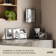 UMBRA - Prisma Picture Frame | Modern Geometric Photo Frame Home & Kitchen Chrome 8x10" (20x25 cm)
