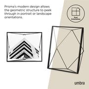 UMBRA - Prisma Picture Frame | Modern Geometric Photo Frame Home & Kitchen Chrome 8x10" (20x25 cm)