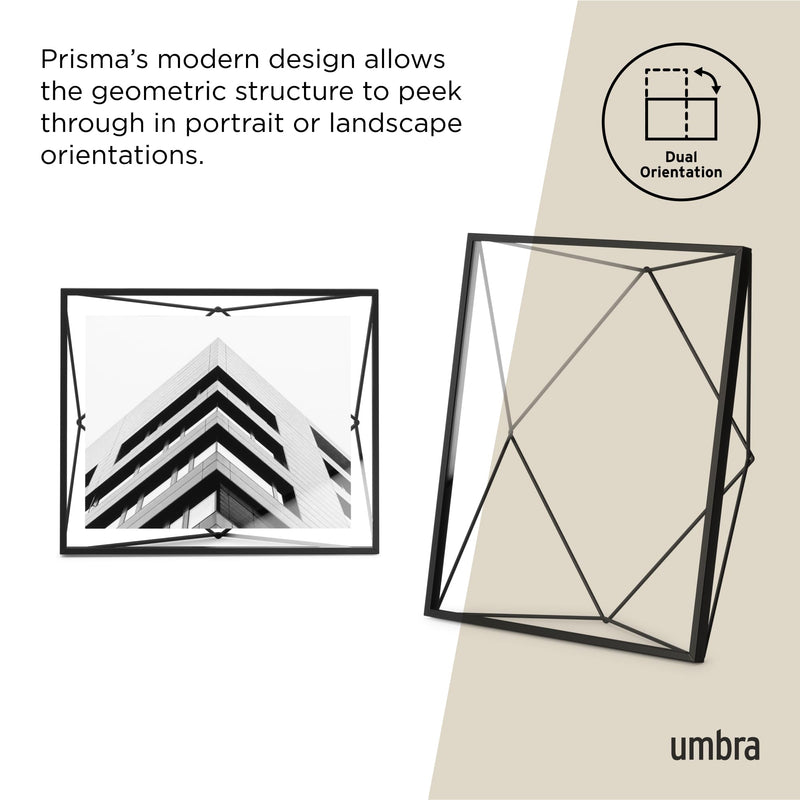 UMBRA - Prisma Picture Frame | Modern Geometric Photo Frame Home & Kitchen Chrome 8x10" (20x25 cm)