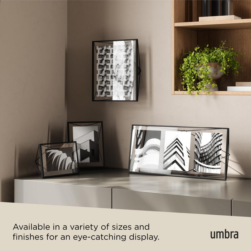 UMBRA - Prisma Picture Frame | Modern Geometric Photo Frame Home & Kitchen Chrome 8x10" (20x25 cm)